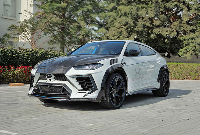 Movyocar Lamborghini Urus Mansory White car rental in dubai