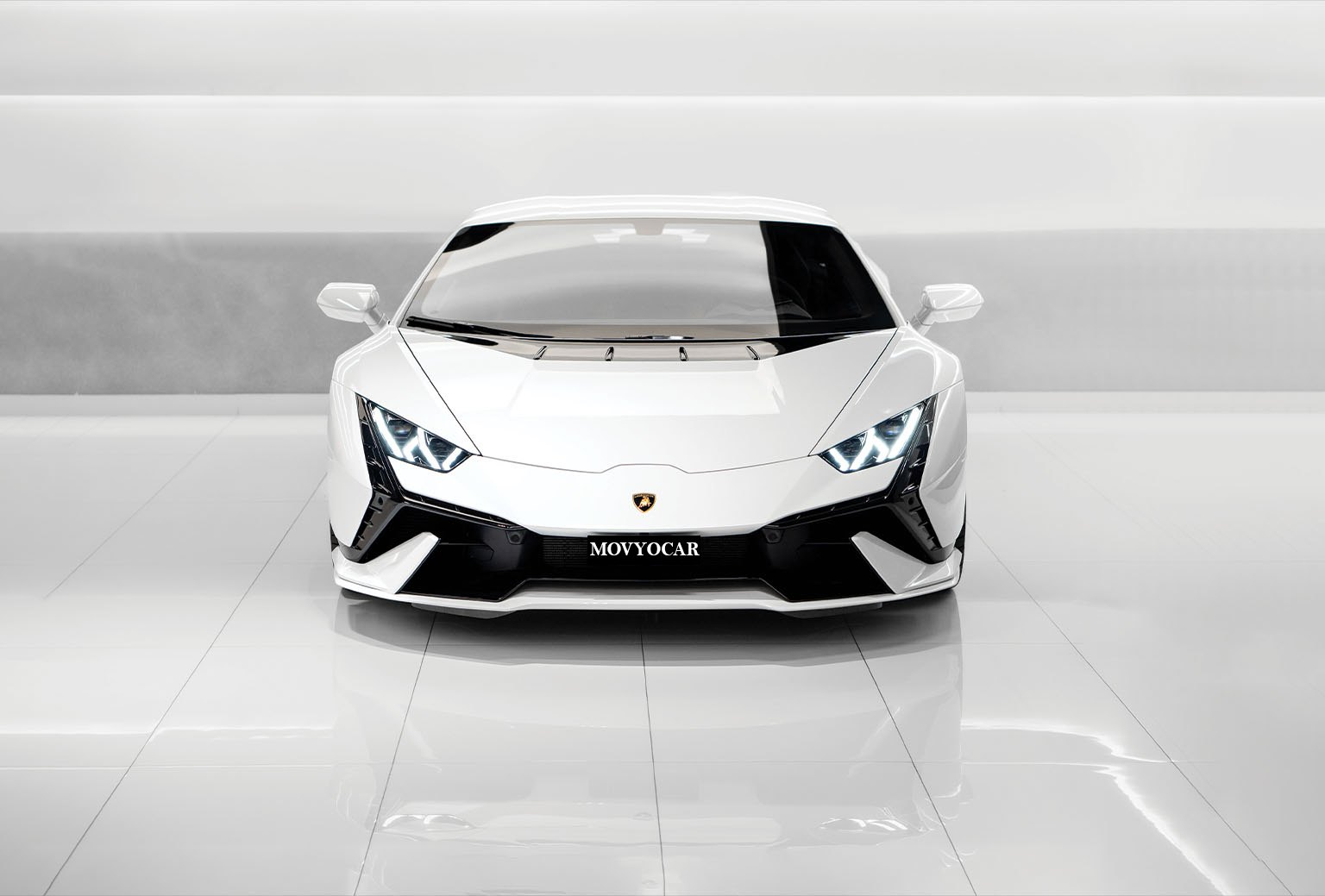 Movyocar Lamborghini Huracan Tecnica White car rental in dubai