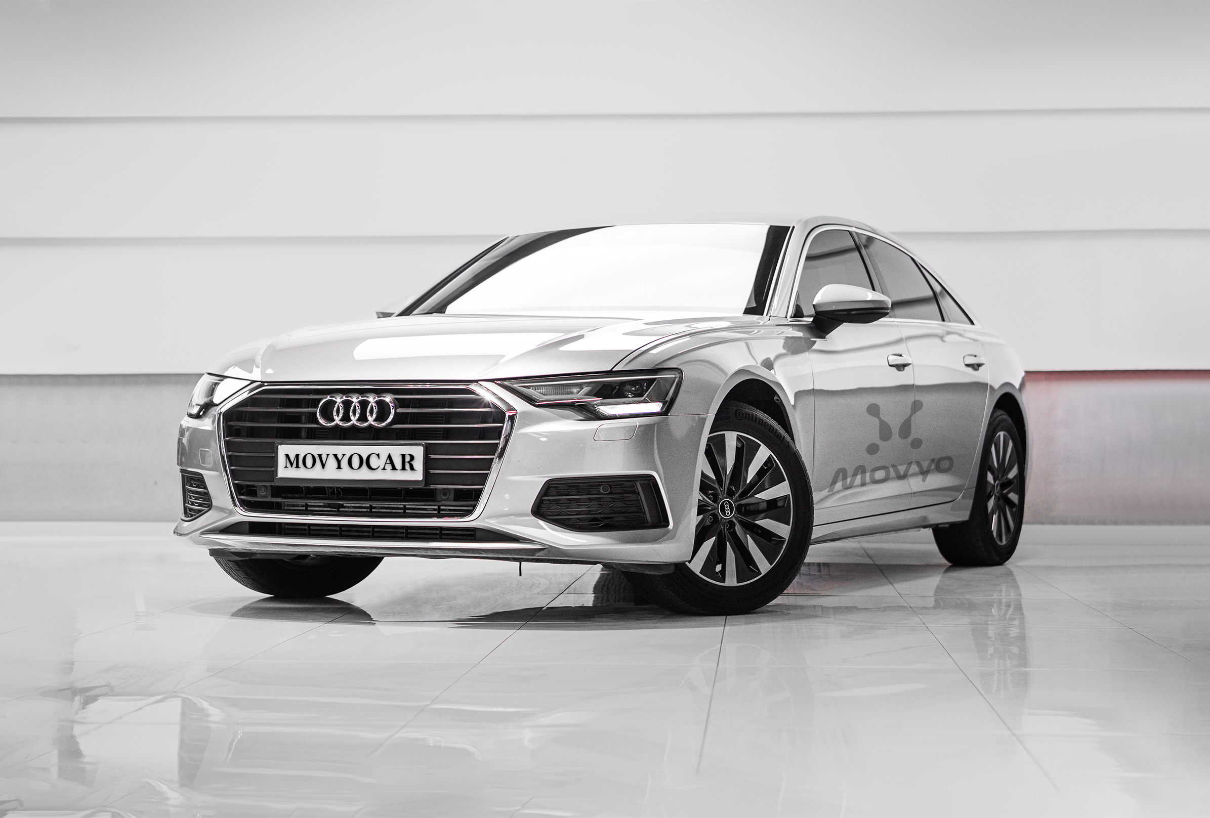 Movyocar Audi A6 White car rental in dubai