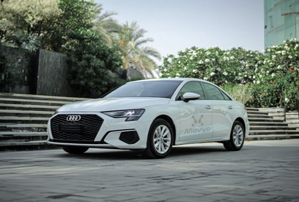 Movyocar Audi A3 White car rental in dubai