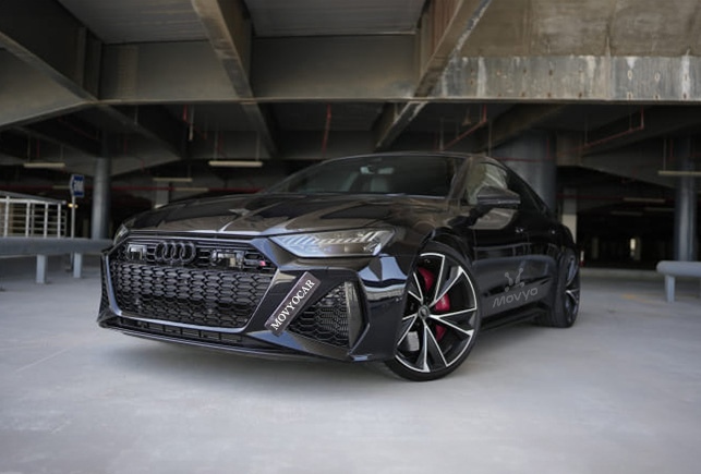 Movyocar Audi Rs7 Black car rental in dubai