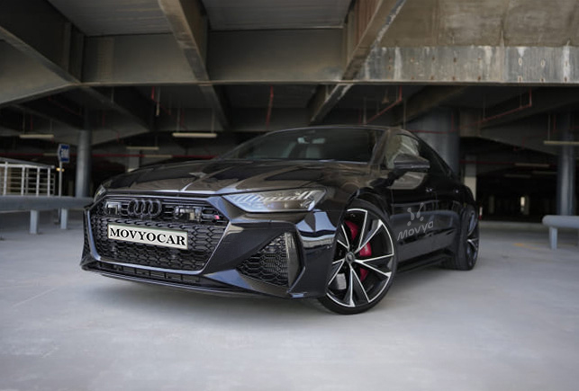 Movyocar Audi Rs7 Black car rental in dubai