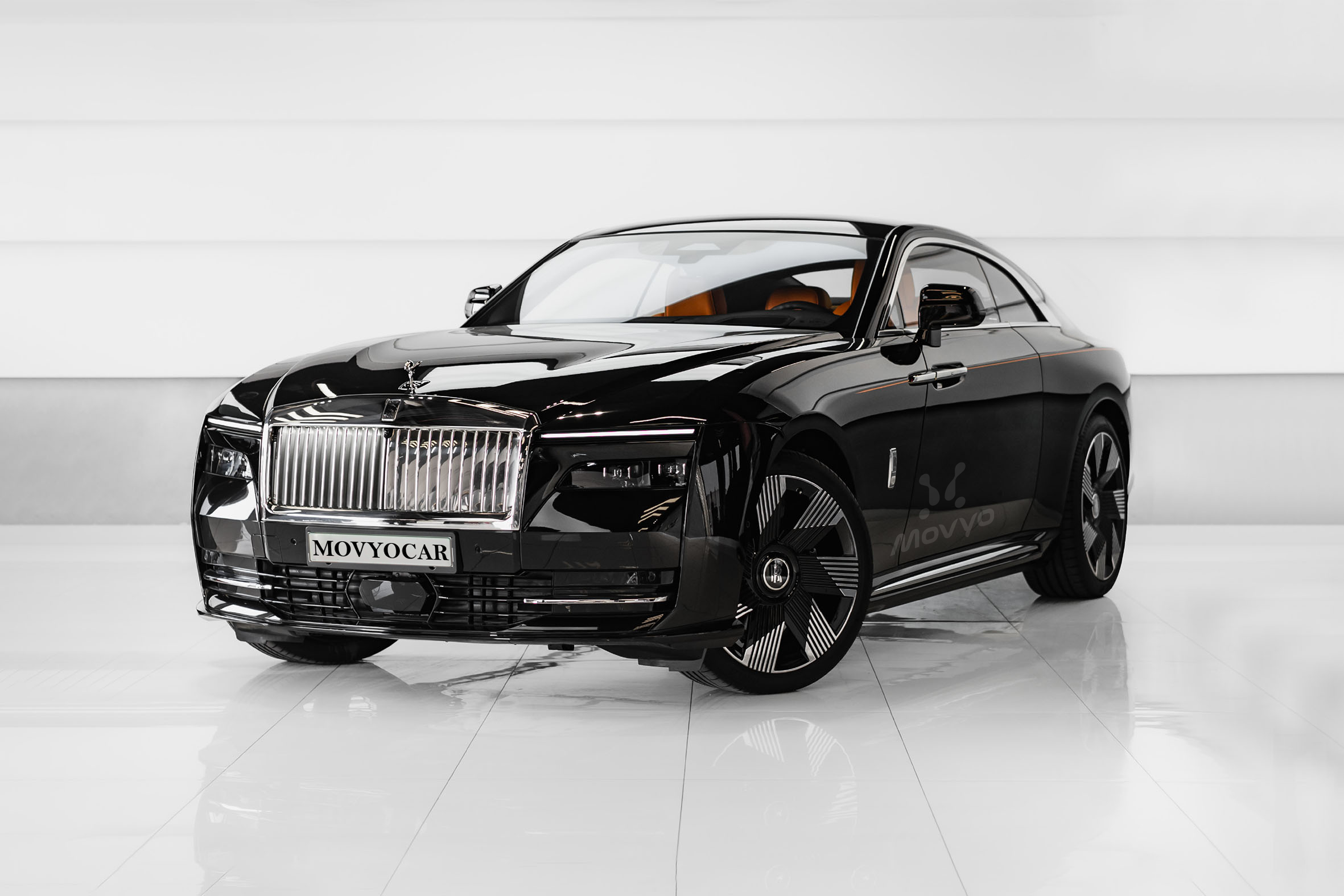 Movyocar Rolls Royce Spectre Black car rental in dubai