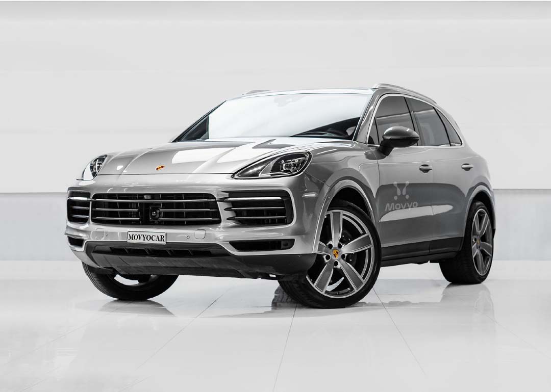 Movyocar Porsche Cayenne Silver 2 car rental in dubai