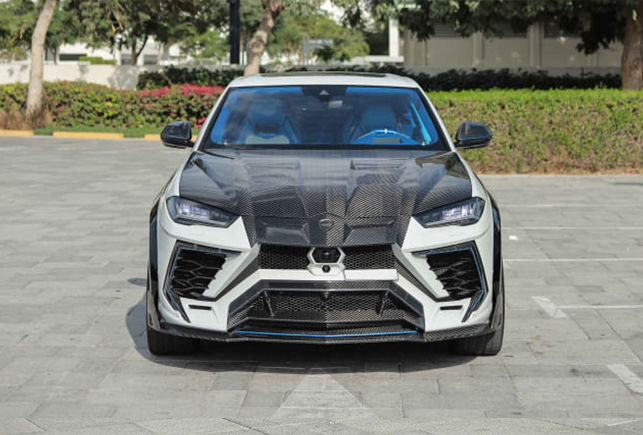Movyocar Lamborghini Urus Mansory White car rental in dubai