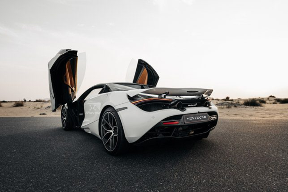 Movyocar Mclaren 720s Spider White car rental in dubai