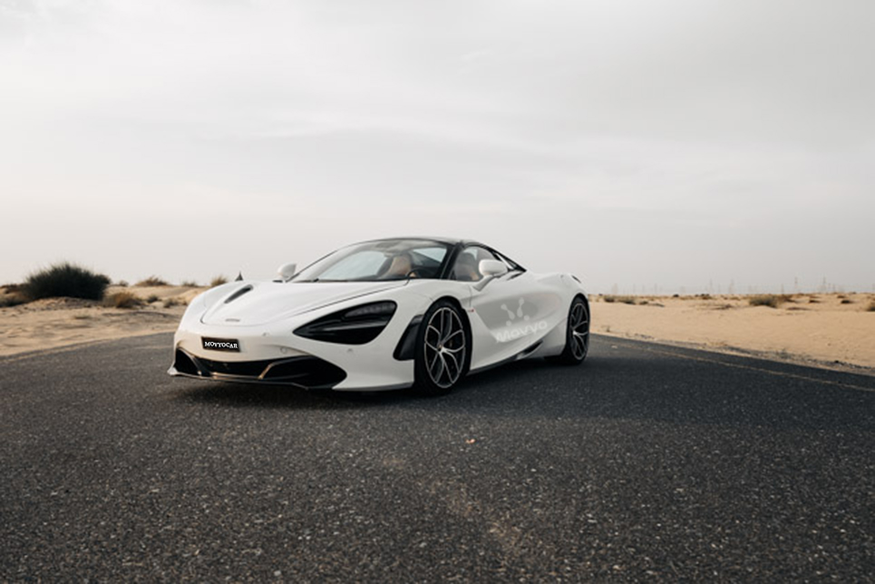 Movyocar Mclaren 720s Spider White car rental in dubai