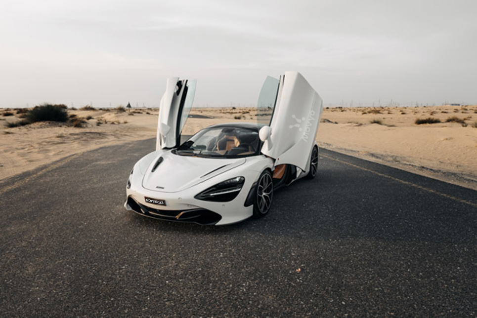 Movyocar Mclaren 720s Spider White car rental in dubai