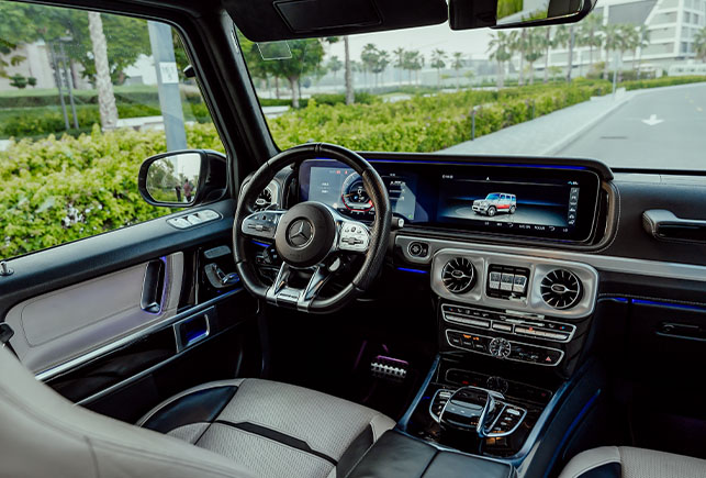 Movyocar Mercedes G63 Beige car rental in dubai