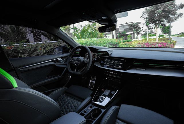 Movyocar Audi Rs 3 Green car rental in dubai
