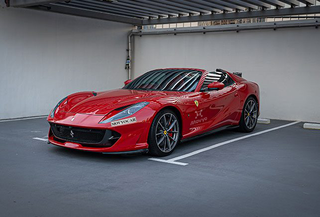 Movyocar Ferrari 812 Gts Red car rental in dubai
