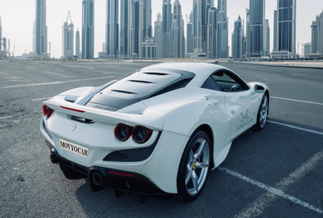 Movyocar Ferrari F8 Tributo car rental in dubai
