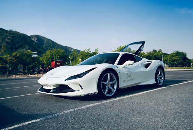 Movyocar Ferrari F8 Tributo car rental in dubai