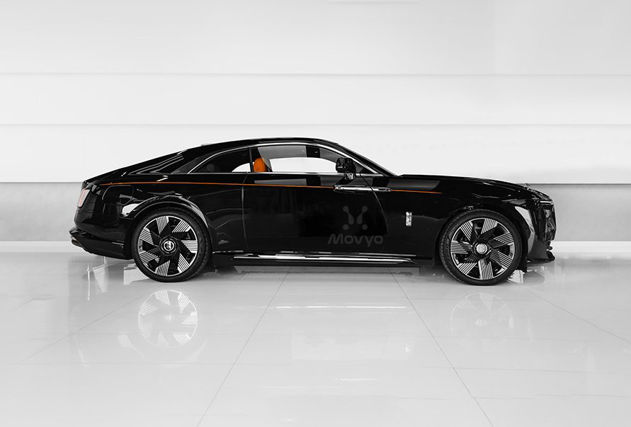 Movyocar Rolls Royce Spectre Black car rental in dubai