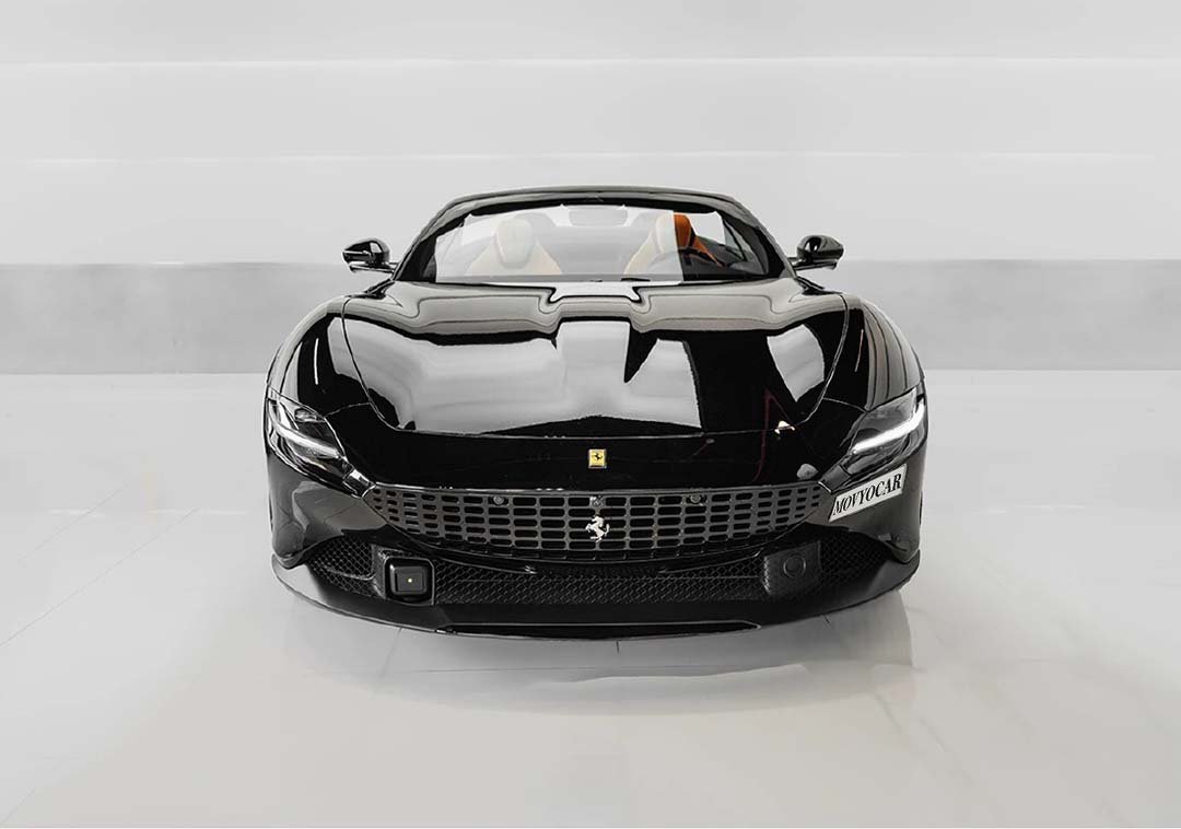Movyocar Ferrari Roma Spyder Black car rental in dubai