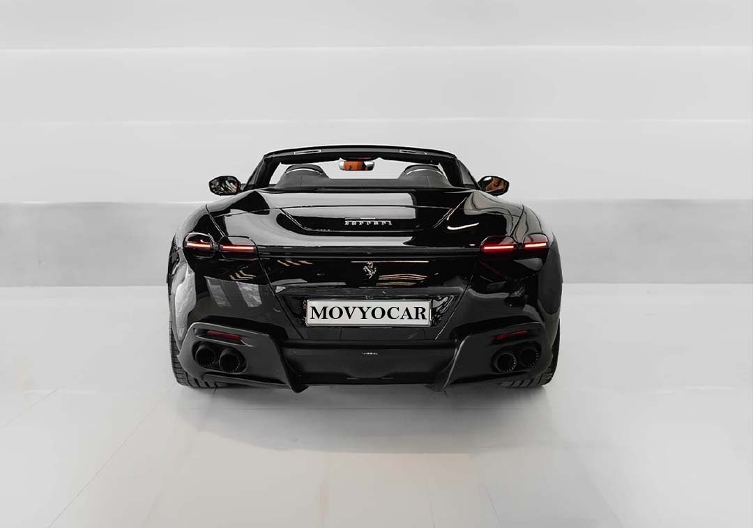 Movyocar Ferrari Roma Spyder Black car rental in dubai
