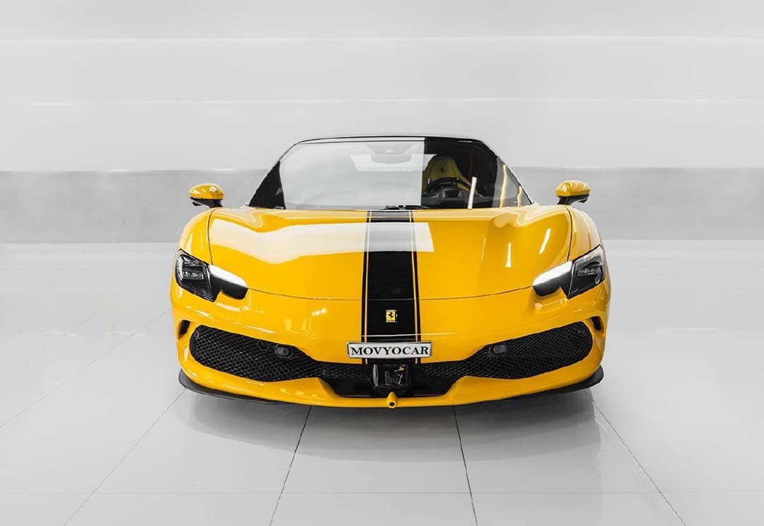 Movyocar Ferrari 296 Gtb Yellow car rental in dubai