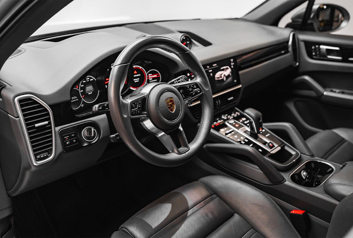 Movyocar Porsche Cayenne Silver 2 car rental in dubai