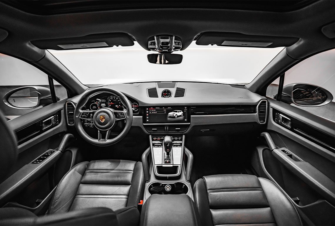 Movyocar Porsche Cayenne Silver 2 car rental in dubai