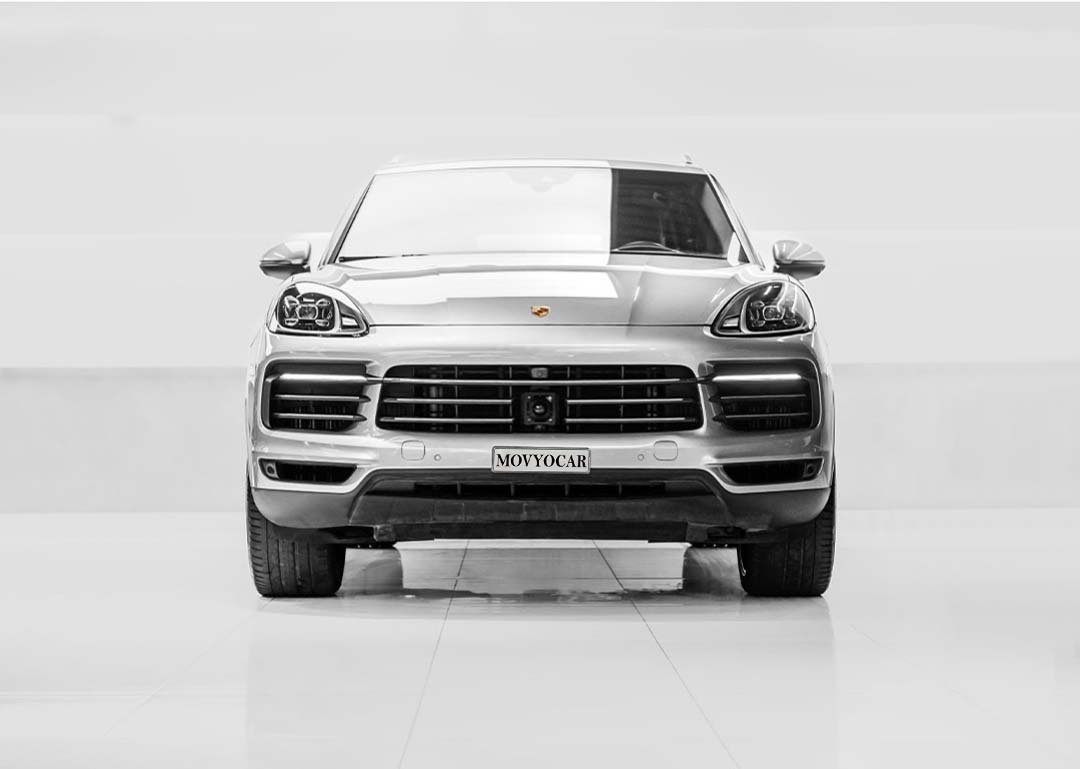 Movyocar Porsche Cayenne Silver 2 car rental in dubai